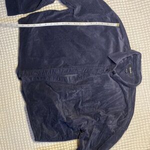 Blue corduroy shirt jacket